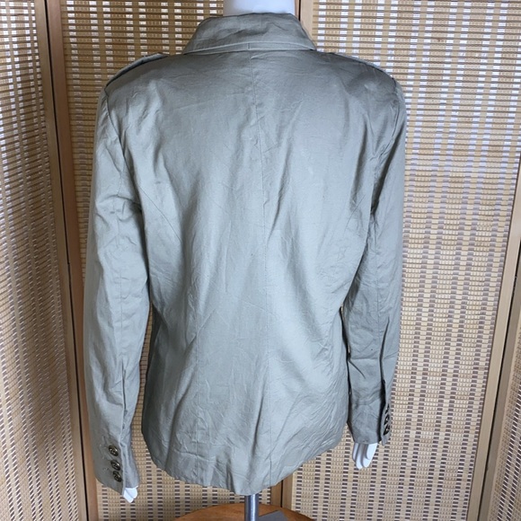 🔷Twiggy London Military Style Khaki Cotton Jacket Size Large - Picture 6 of 7